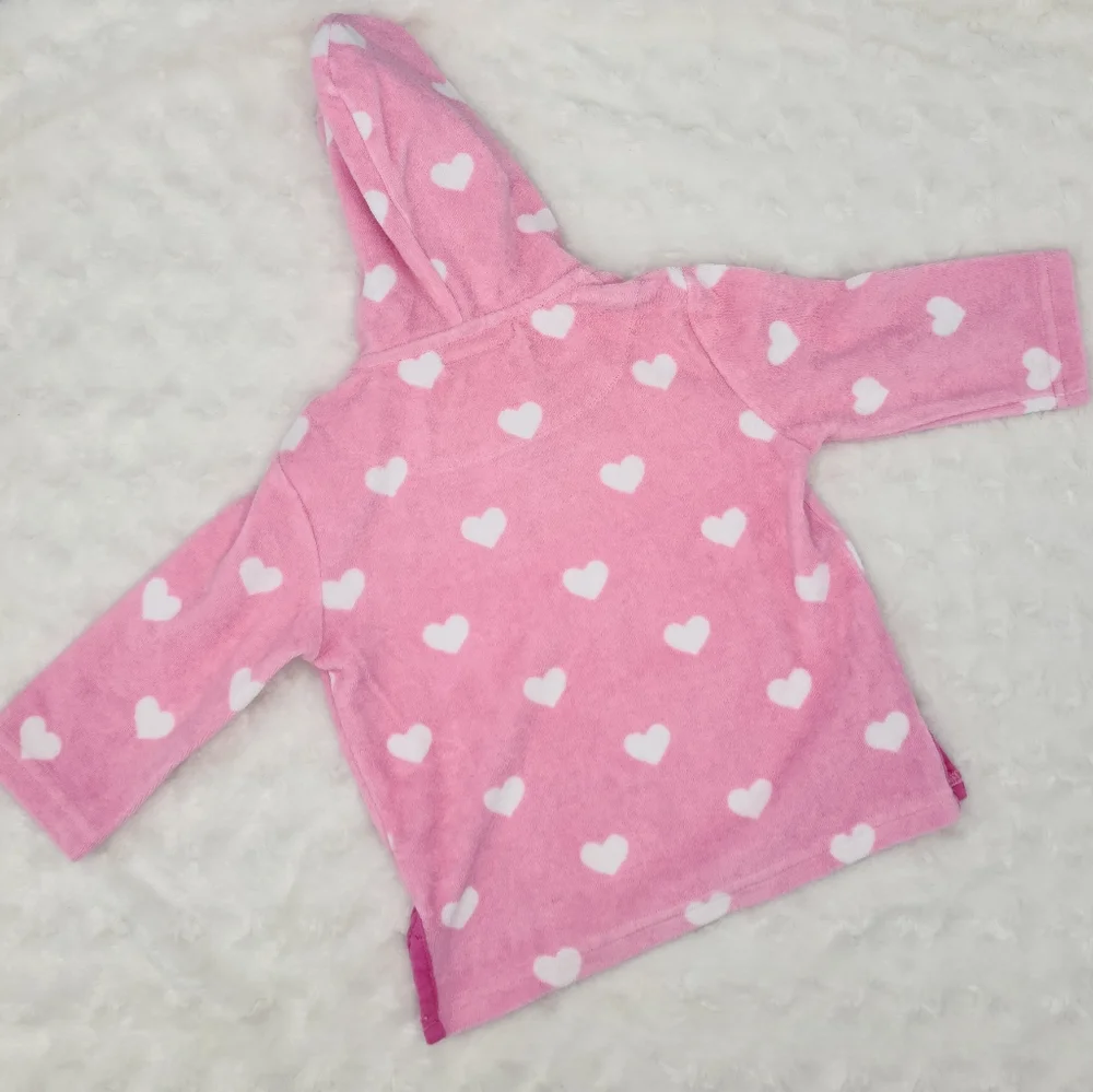 Pottery Barn Kids pink terry swim cover size 6-12 months